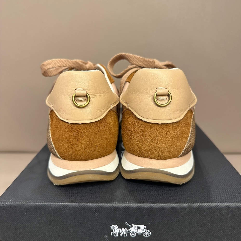Coach C118 Leather Patchwork Runner Sneakers - Picture 4 of 10